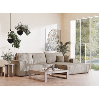 5 Seater Fabric Corner Sofa 