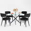 Ensembles de table de salle à manger ronds en verre-1098992282