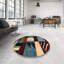 Tapis abstrait 100% lavable à la machine 4243-2138009316