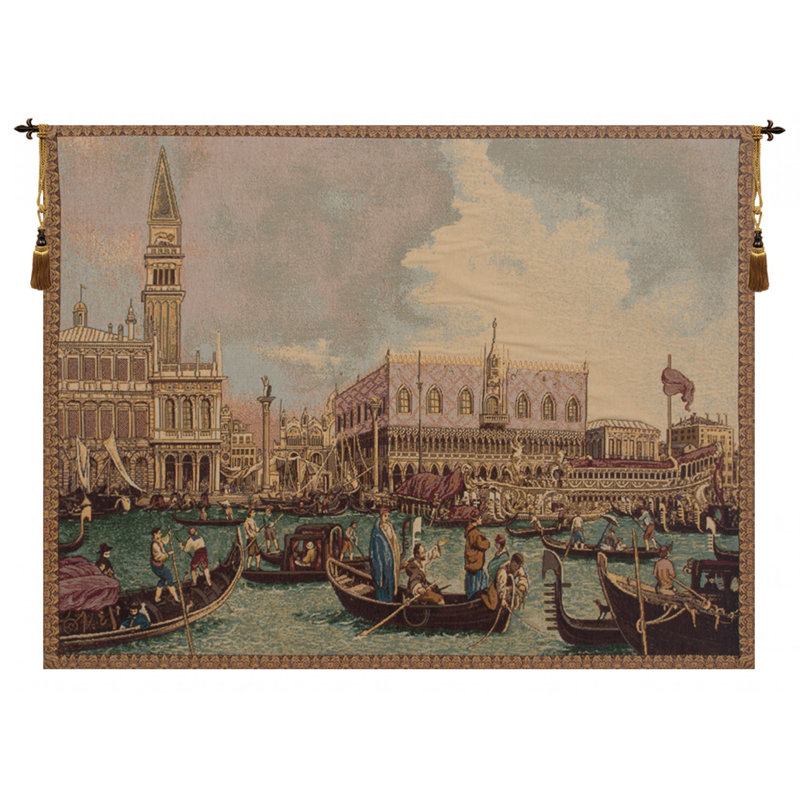 Italian Loom Woven Cotton Blend Wall Hanging, 38" H x 54" W