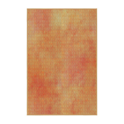 Tapis orange tissé à la machine