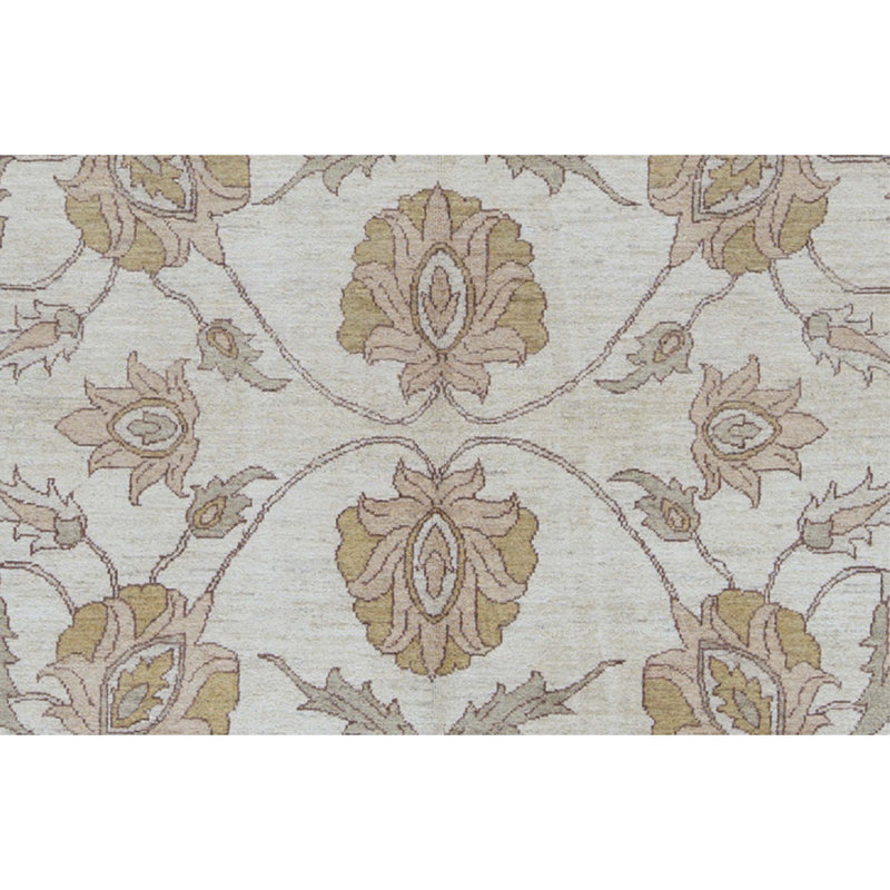 Tapis beige et doré de haute qualité noué à la main Sultanabad