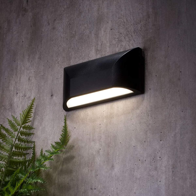 Brockport Black Integrated LED Outdoor Flush Mount