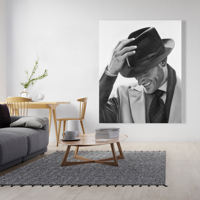 Well-dressed man - Gray Figurative Canvas for Home Decor