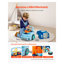 Coffret de réparation automobile pour enfants (60 pièces) avec lumières, sons et pièces amovibles – Atelier de jeu de mécanique en ABS bleu pour les enfants de 3 ans et plus