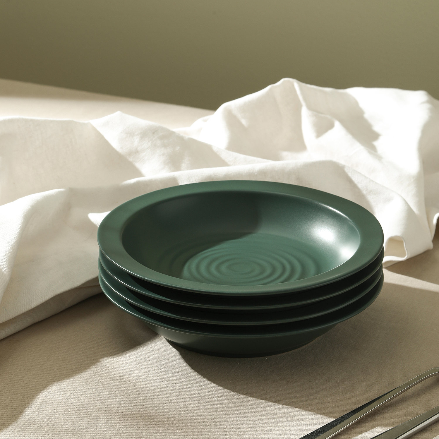 Orbit Stoneware Dinnerware Set, Green