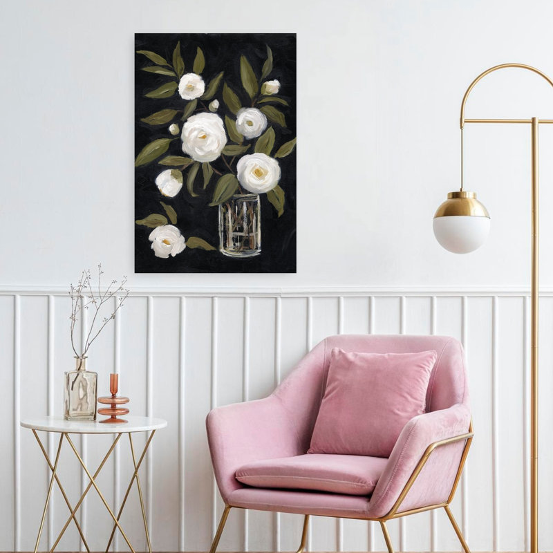 Art floral contemporain, H 24 po x l 16 po