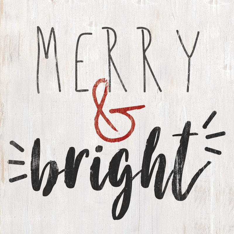 Merry Bright - Wrapped Canvas Print, 30cm H x 30cm W x 3.8cm D