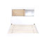 Mobilier de chambre à coucher pour lit simple avec tête de lit à finition blanche-1322821750