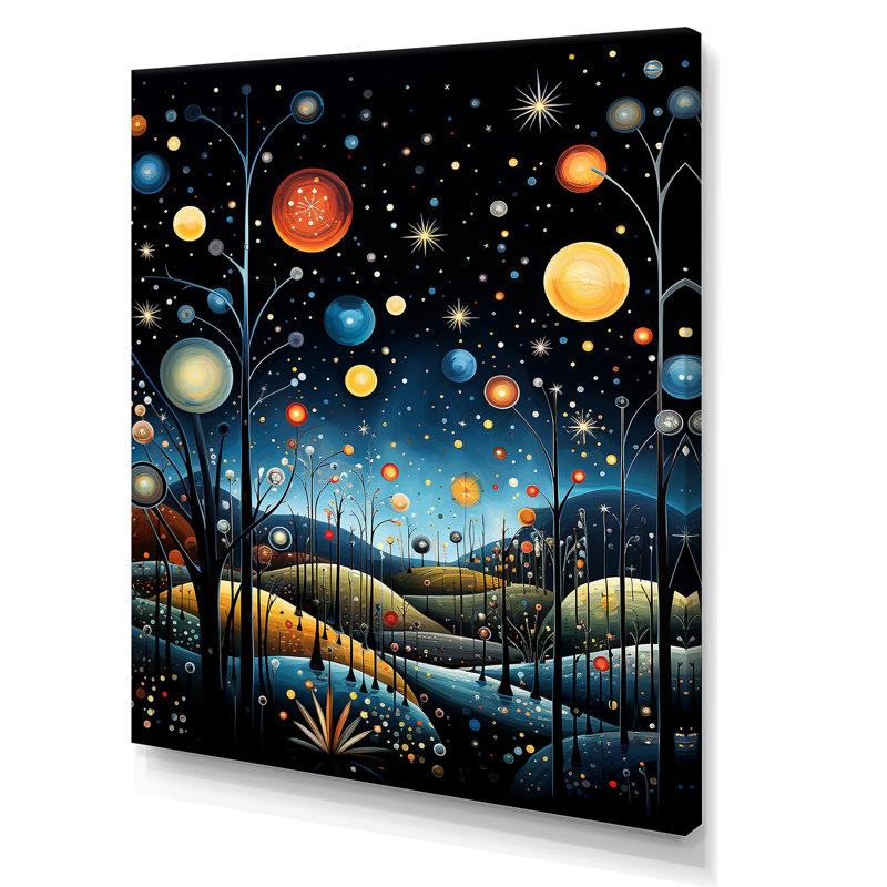 Cosmic Planets Dreams Landscape II - Fantasy, art mural, Toile tendue, 32" H x 24" W