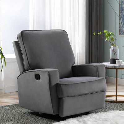 Fauteuil inclinable pivotant rembourré avec fonction berçante Nassi