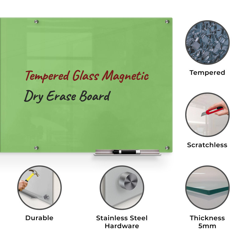 Boisvert Symple Stuff Yes Glass Glass Board, Light Green