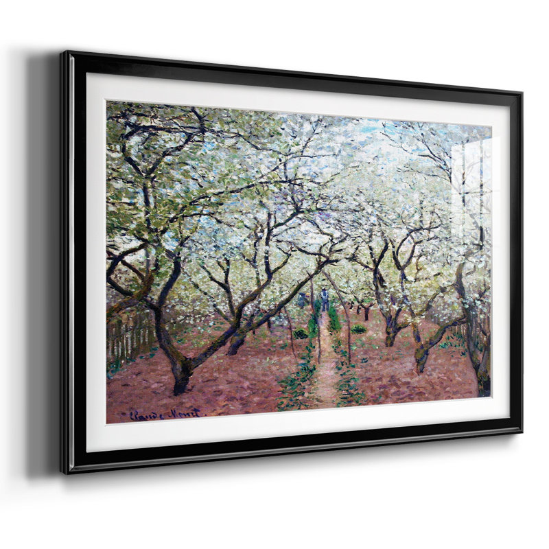 Orchard In Bloom, 1879, reproduction d'art sur papier, H 15 po x l 21 po x P 1,5 po, Noir