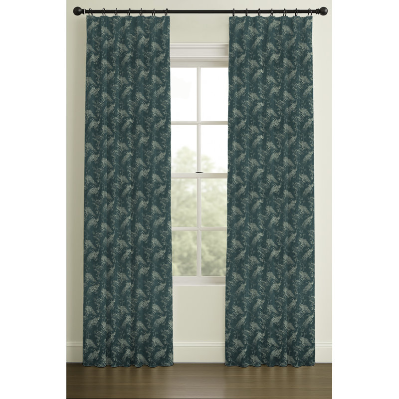 Rideau jacquard Serafina, Pli inversé, Occultant, L 33 po x L 120 po