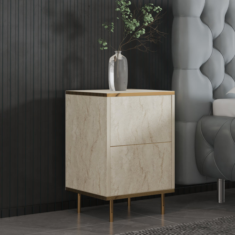 Tazeem 40cm W Particle Board / Chipboard Bedside Table