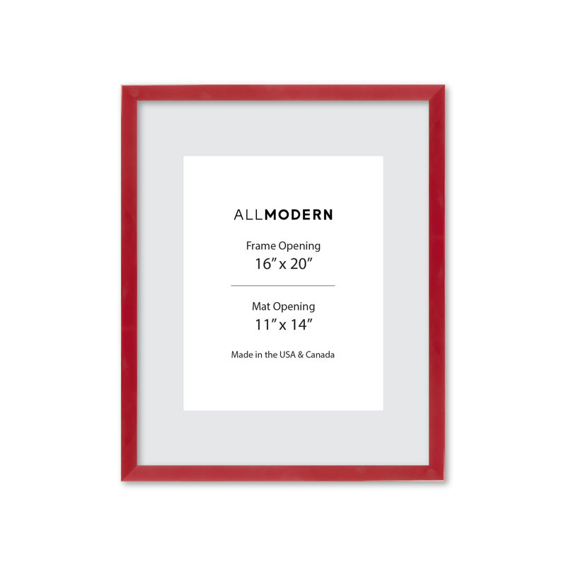 Williston Solid Wood Single Picture Frame, 16" W x 20" H, Red, Yes