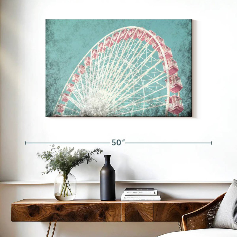 Kerner Coral Ferris Wheel, 26" H x 39" W