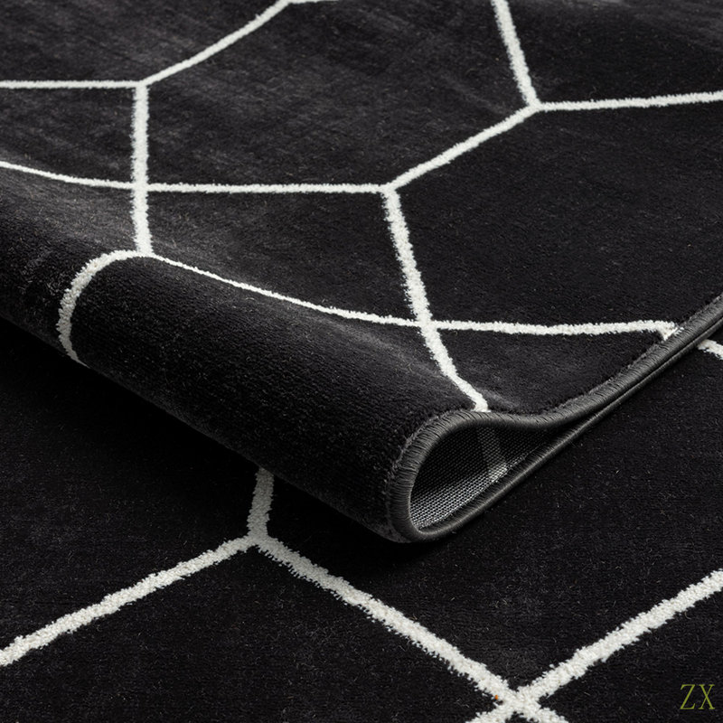 Tapis tissé à motif géométrique Trellis