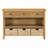 Retro Console Table with 3 Storage Drawers, Entryway Table with 3 Water Hyacinth Woven Baskets-995185352
