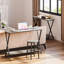 Console étroite, table basse de 41 po de largeur, tables d'entrée à 2 niveaux avec tablette de rangement pour le salon