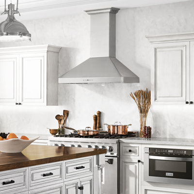 ZLINE CrownSound™Ducted Vent Wall Mount Range Hood in Stainless Steel with Built-in Bluetooth Speakers
