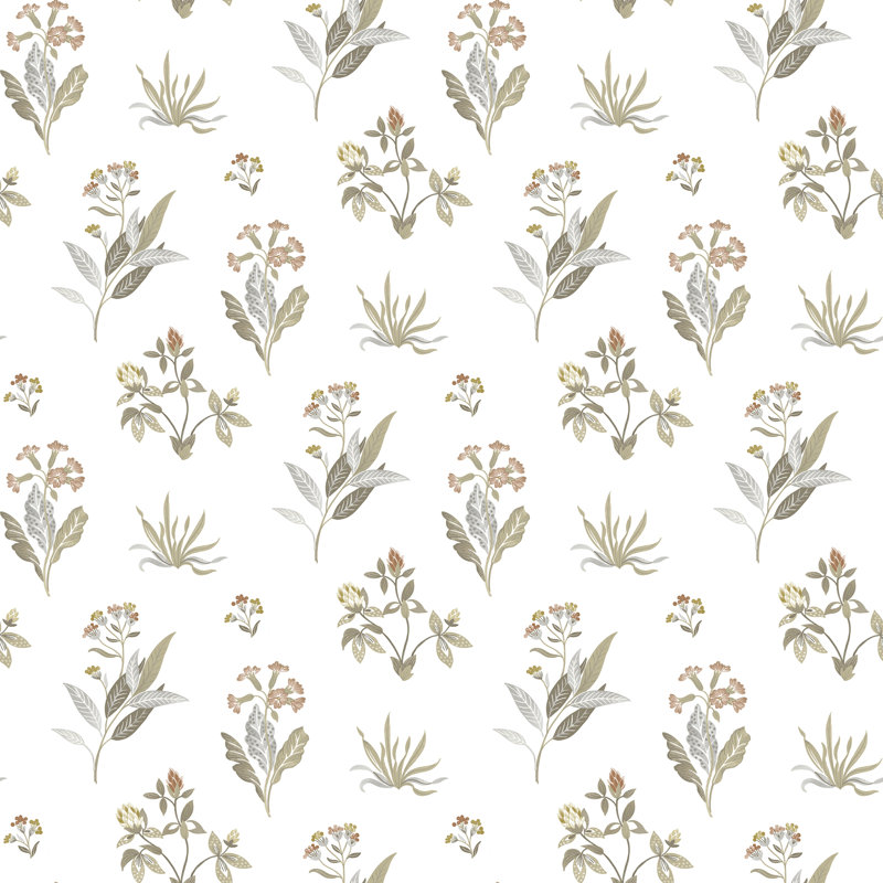 Chahna 10m x 53cm Matte Wallpaper Roll, Beige/White