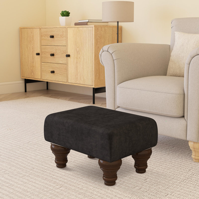 Autryville Wood Turned Leg - Plush, Mahogany, Velvet, Jet Black