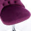 Lot de 2 chaises en velours, siège réglable de 63,5 à 84 cm, base violette, dossier confortable pour îlot de cuisine, siège en pouces, 2 chaises de bar/maison