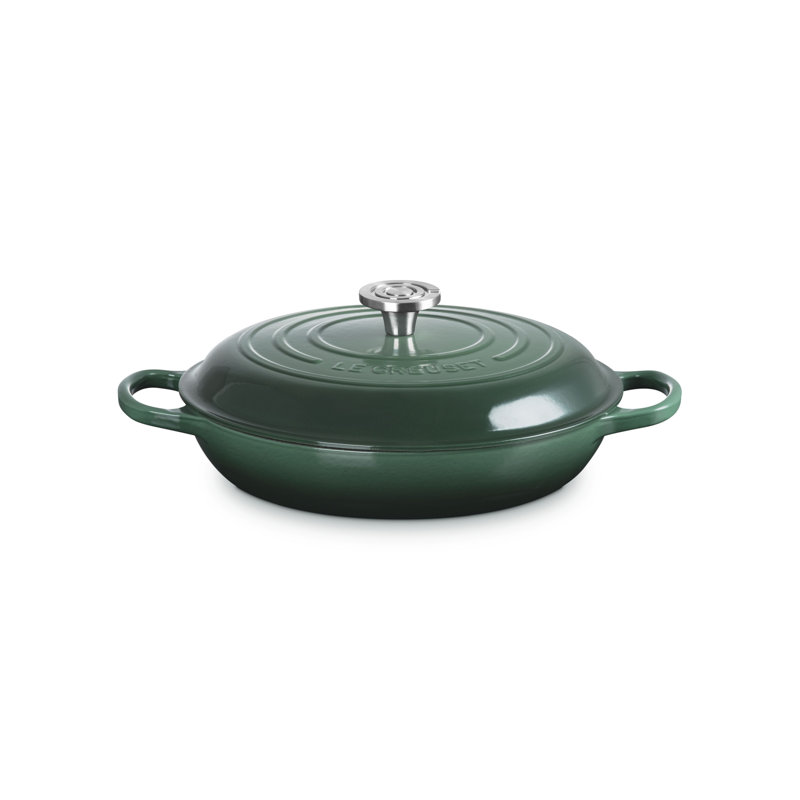 Le Creuset Enameled Cast Iron Signature Braiser 3.5Qt. - Artichaut Crucible Ss Knob, 3.5 quarts , Artichaut