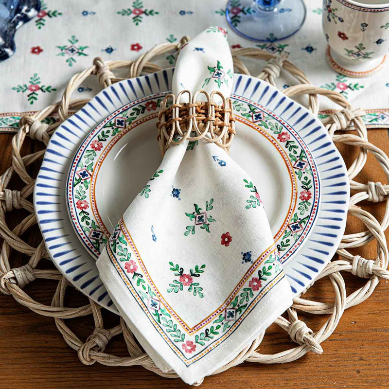 Provence Rattan Napkin Ring, Whitewash