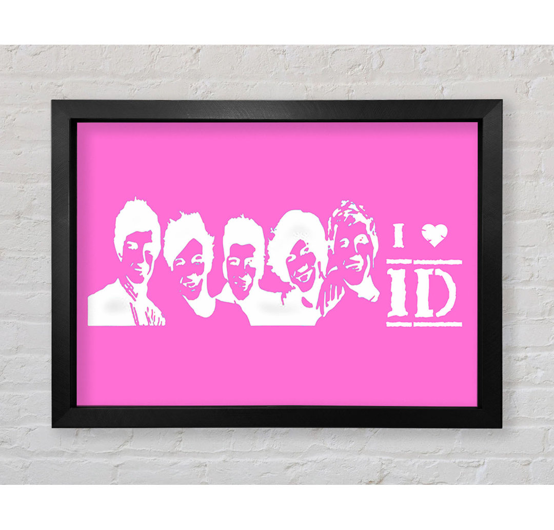 Musik Zitat I Love 1 Direction Vivid Pink Gerahmter Druck