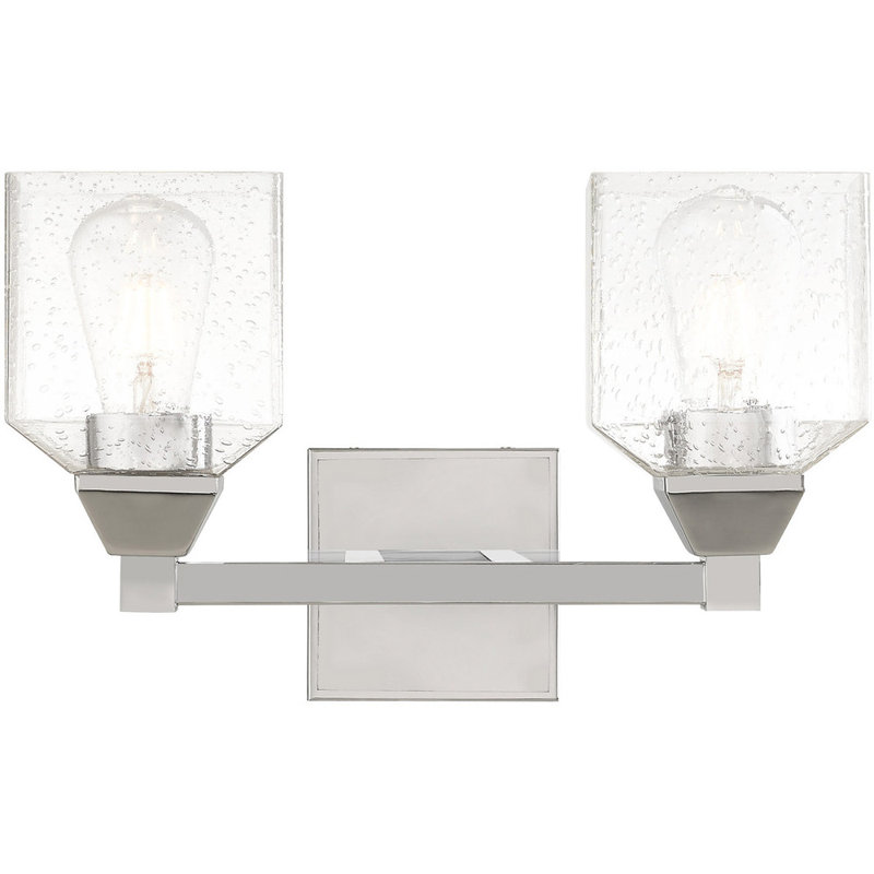 Éclairage pour meuble-lavabo à 2 lumières Bladyn, Chrome poli