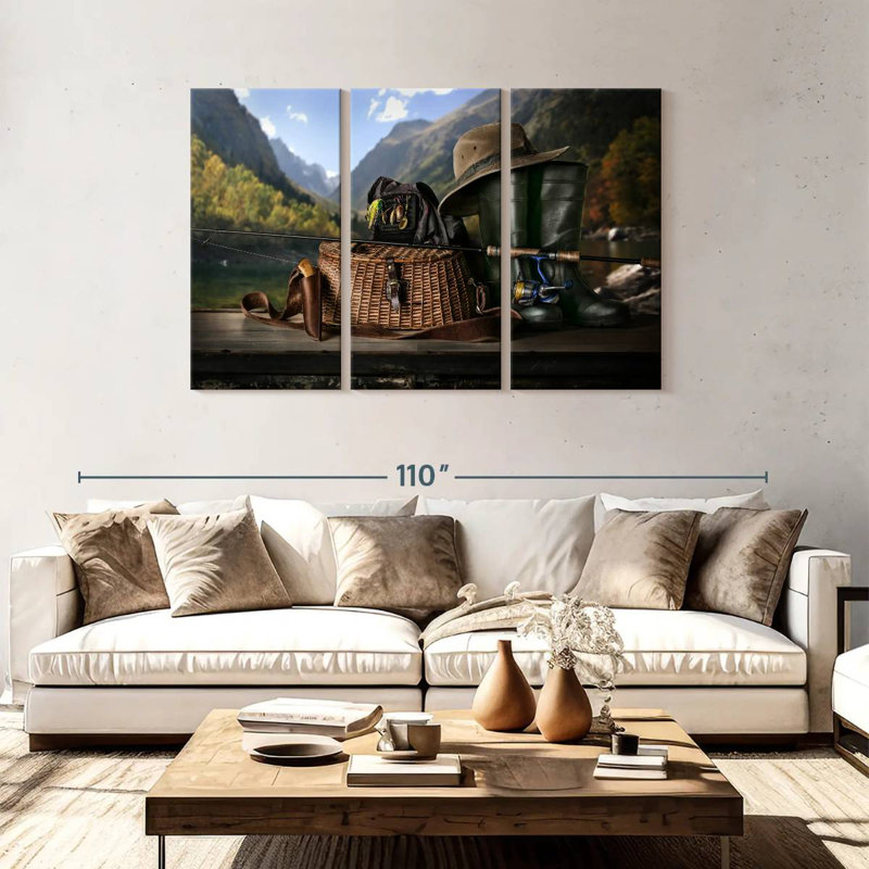 Senne Fishing Time, 48" H x 74" W