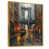 Toile avec cadre flottant or