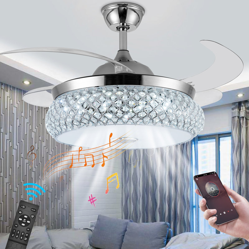 Keashia 42 " Ceiling Fan with LED Lights with Light Kit