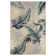 Botanical Hi-Low Contemporary Blue Beige Power Loomed Indoor/Outdoor Area Rug