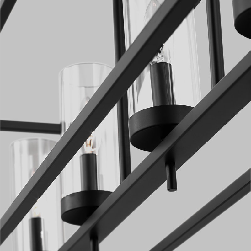 Zire Five Light Island Pendant from Visual Comfort Studio, No, Midnight Black