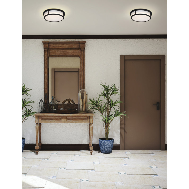 Aura LED Flush Mount, Black