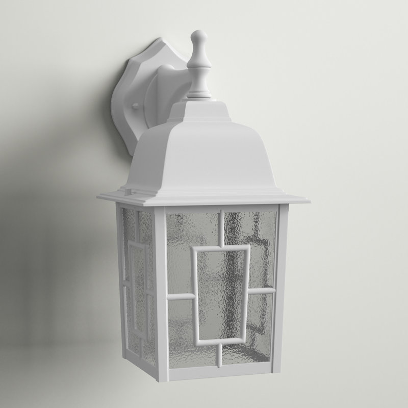 Enloe 1-Light Weather Resistant Outdoor Wall Lantern, White