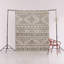 Tapis décoratif moderne à motif géométrique beige et gris-869325319