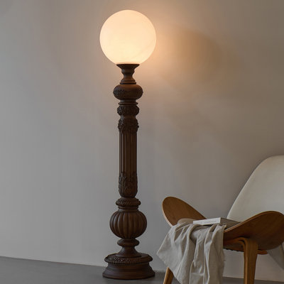 Lampe sur pied en fibre de verre en résine