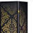 Black 4-Panel Folding Screen