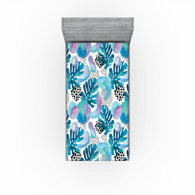Drap-housse bohème tropical Ambesonne, Drap-housse de taille simple
