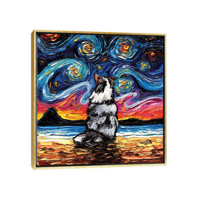 " Merle Shetland Sheepdog Night " by Aja Trier