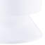 Table de chevet blanche laquée brillante pour chambre à coucher - Coffret de rangement décoratif avec 1 élément décoratif