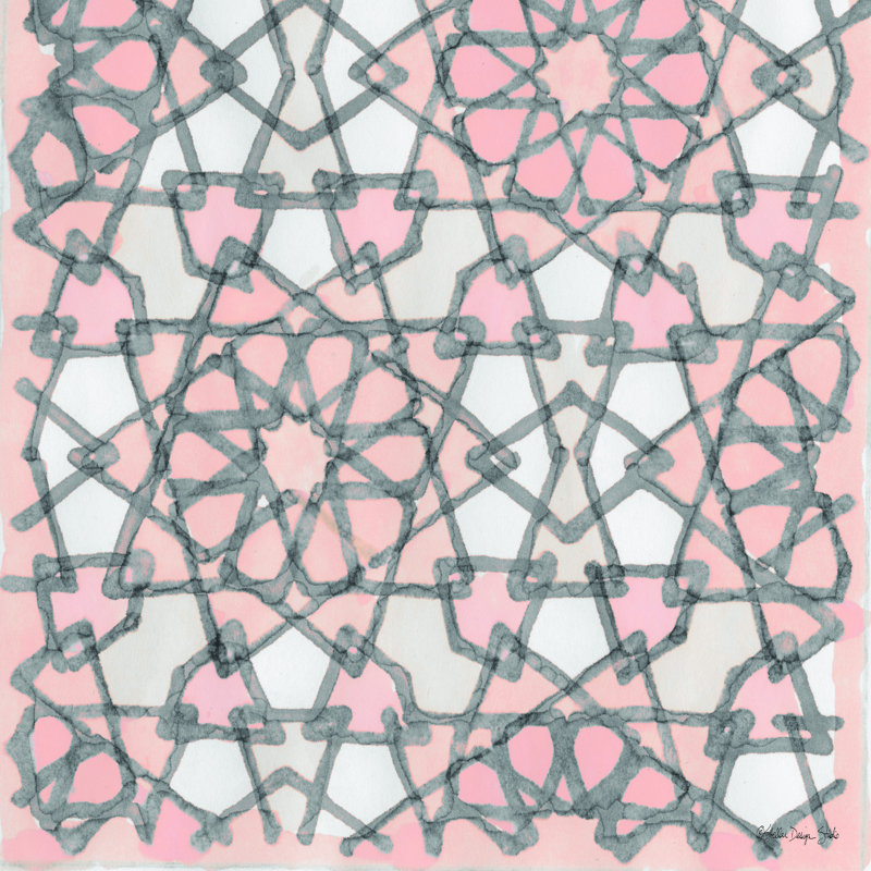 Motif rose et gris par Stellar Design Studio - impression, H 20 po x l 20 po, Toile tendue