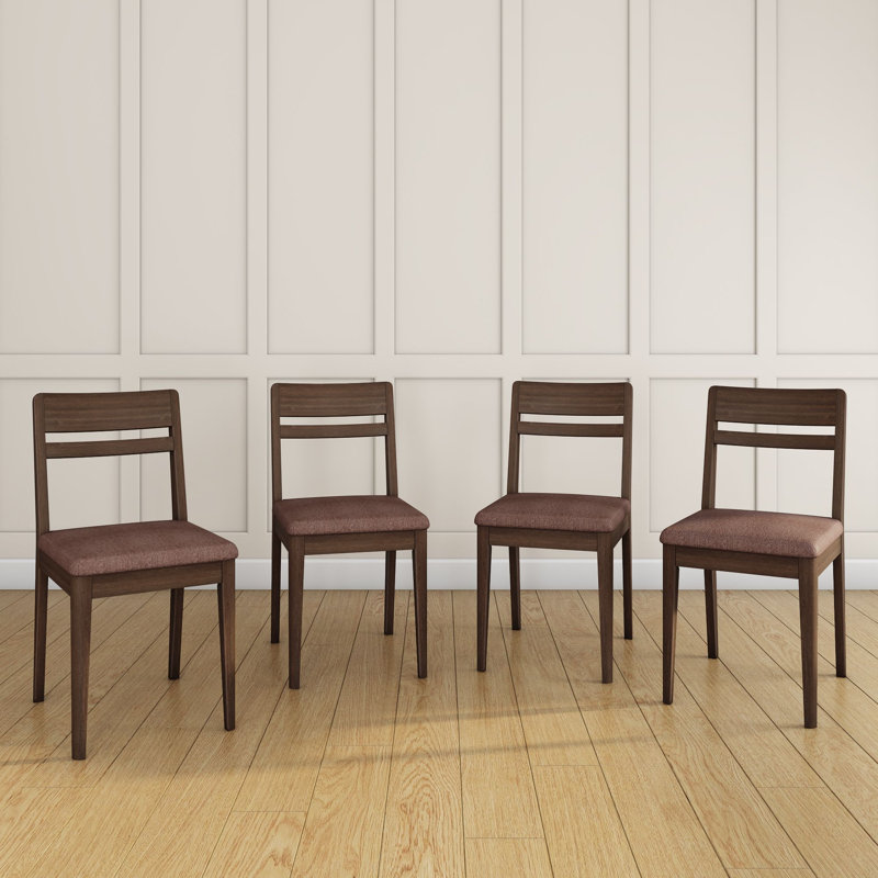Chaise rembourrée Crew (paquet de 4), noyer / café, Walnut/Coffee, 4