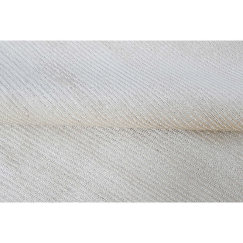 Silk Area Rug in White, Rectangle 8' x 10'