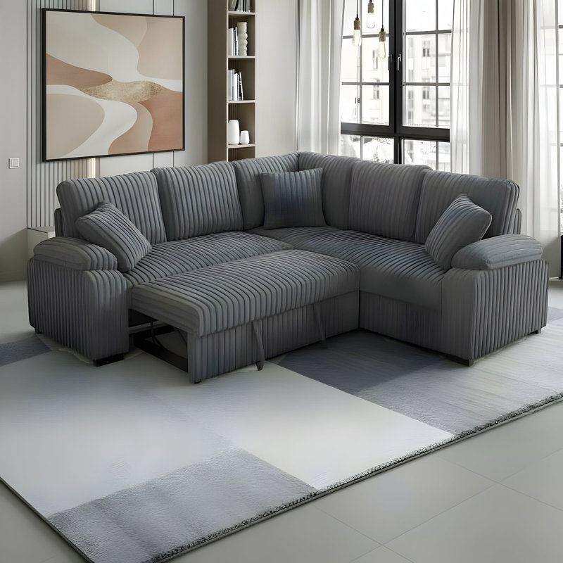 Canapé modulaire 3 pièces Neeha, Gris