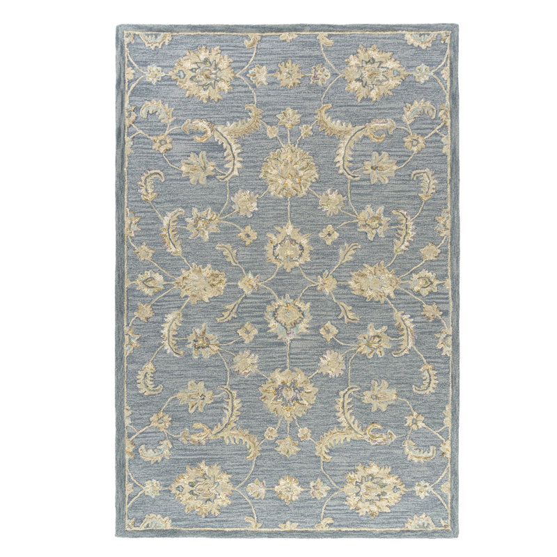 Tapis d'intérieur en laine touffeté à la main Traditional, Rectangle 9 pi x 12 pi